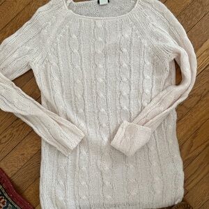 J.Crew long sleeve pale pink sweater size M.